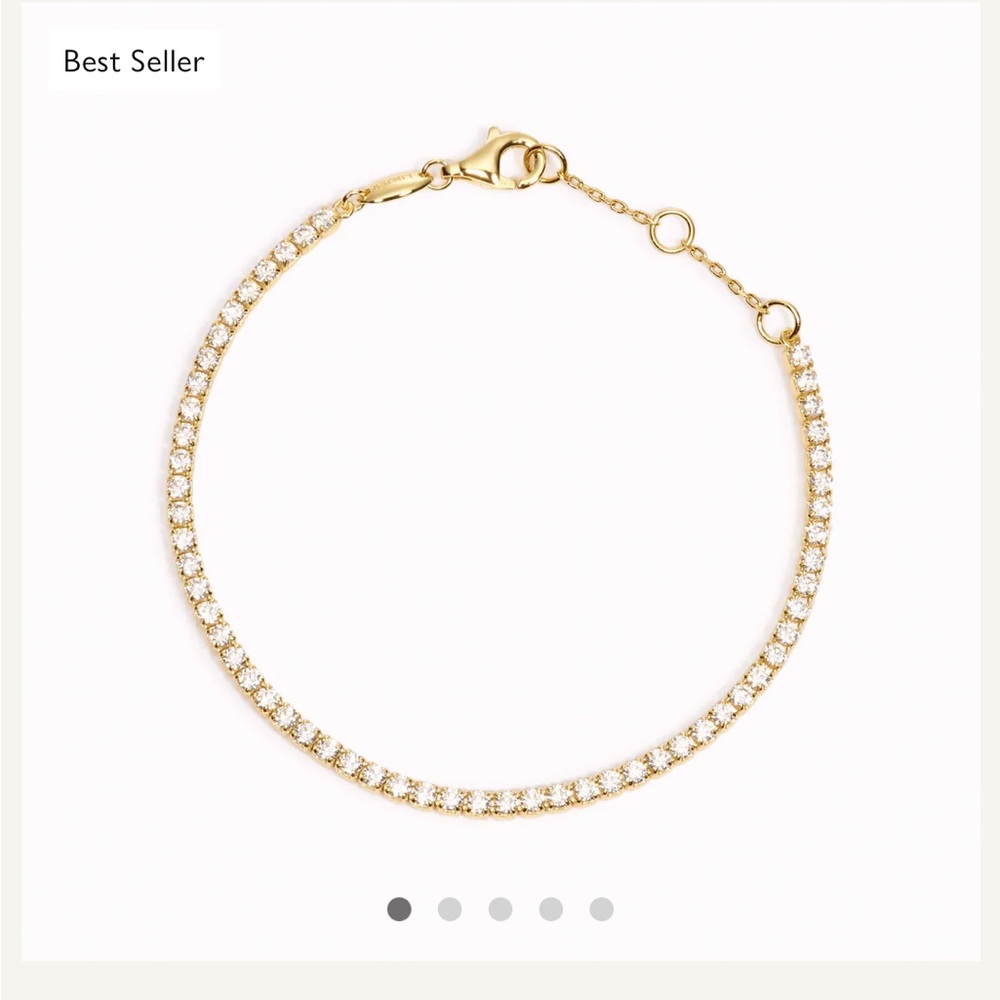 Elegant Gold vermeil Tennis Bracelet